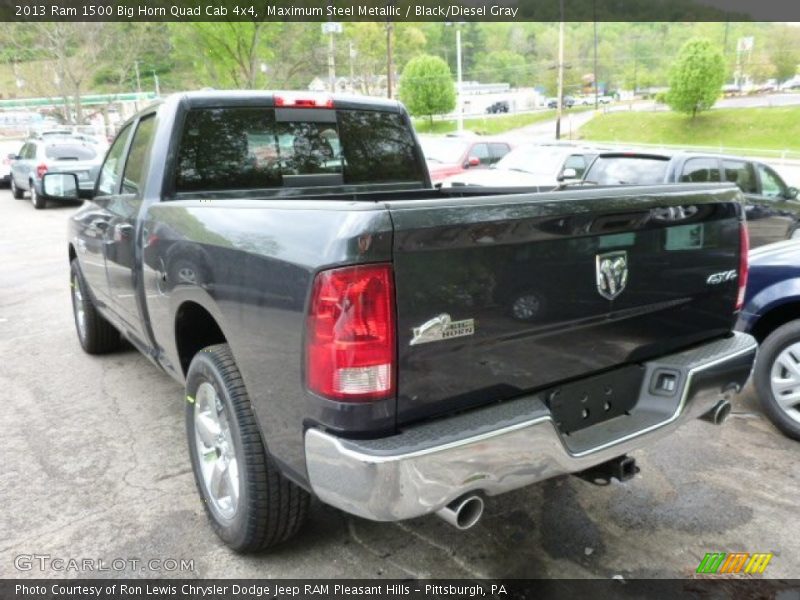 Maximum Steel Metallic / Black/Diesel Gray 2013 Ram 1500 Big Horn Quad Cab 4x4