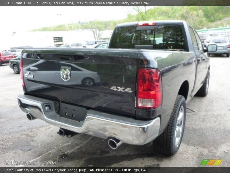 Maximum Steel Metallic / Black/Diesel Gray 2013 Ram 1500 Big Horn Quad Cab 4x4