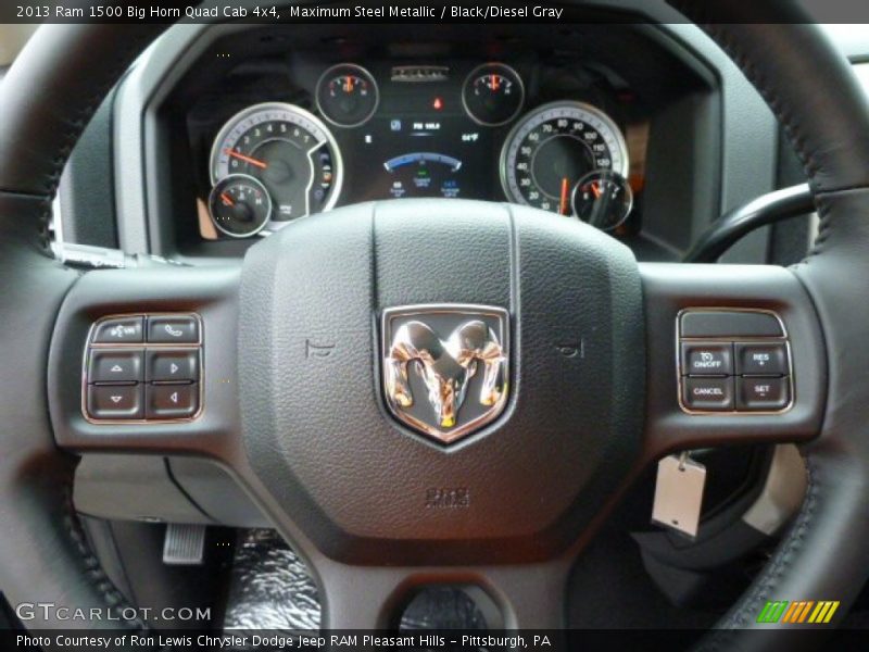 Maximum Steel Metallic / Black/Diesel Gray 2013 Ram 1500 Big Horn Quad Cab 4x4
