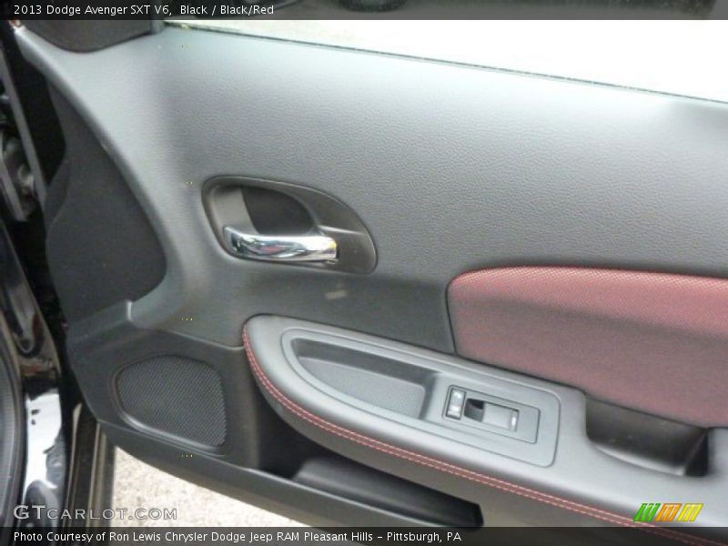 Black / Black/Red 2013 Dodge Avenger SXT V6
