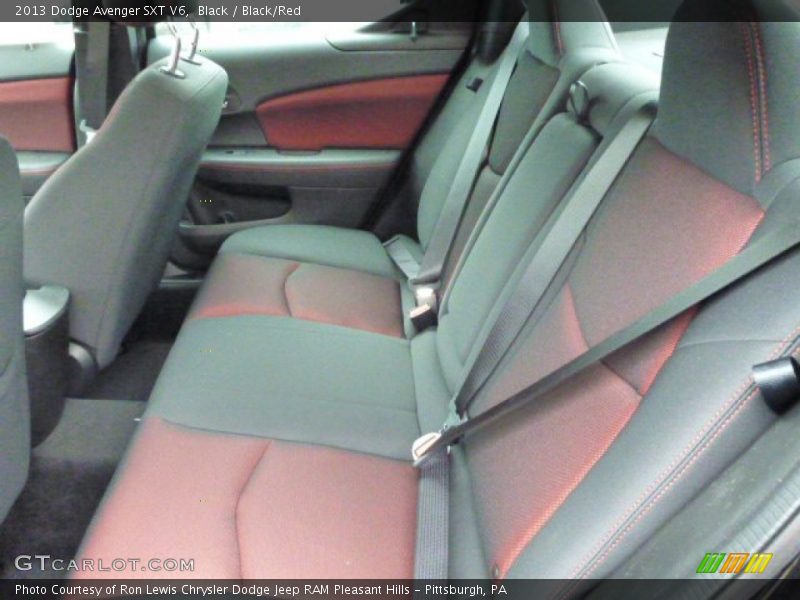 Black / Black/Red 2013 Dodge Avenger SXT V6