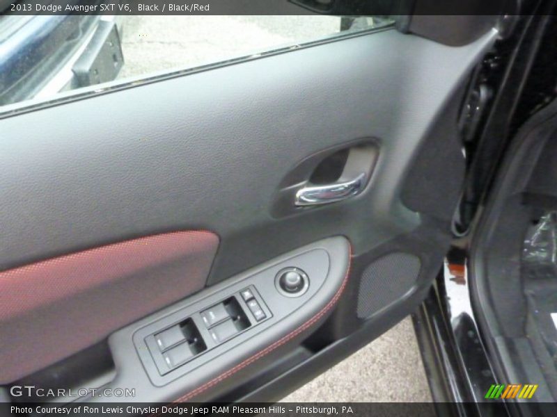 Black / Black/Red 2013 Dodge Avenger SXT V6