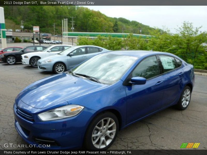 Blue Streak Pearl Coat / Diesel Gray 2013 Dodge Dart SXT
