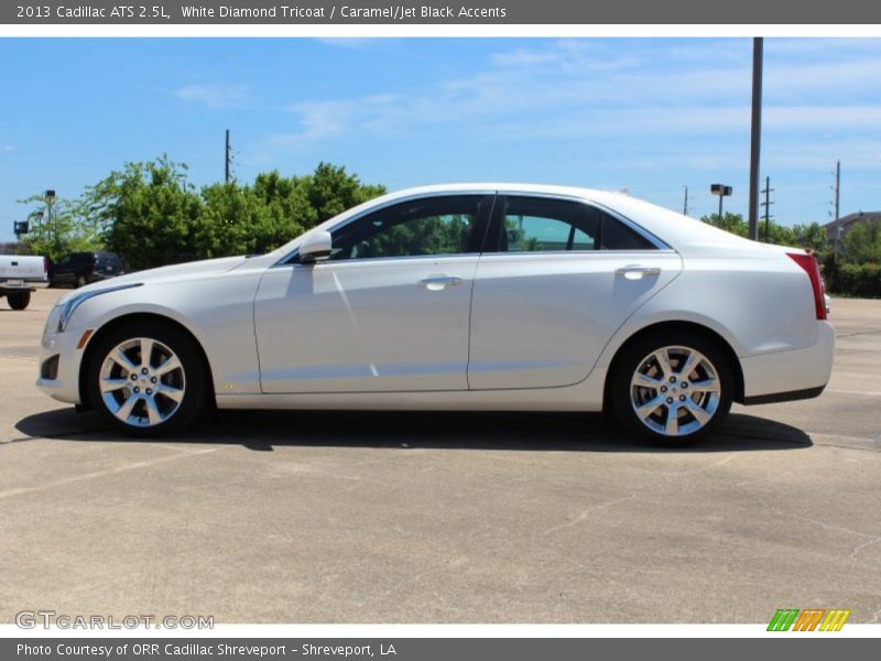 White Diamond Tricoat / Caramel/Jet Black Accents 2013 Cadillac ATS 2.5L