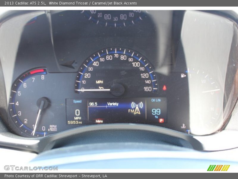 White Diamond Tricoat / Caramel/Jet Black Accents 2013 Cadillac ATS 2.5L