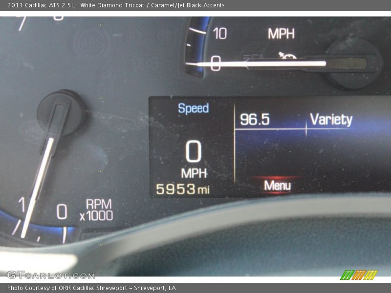 White Diamond Tricoat / Caramel/Jet Black Accents 2013 Cadillac ATS 2.5L