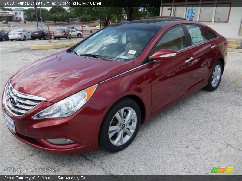 Sparkling Ruby / Camel 2013 Hyundai Sonata Limited
