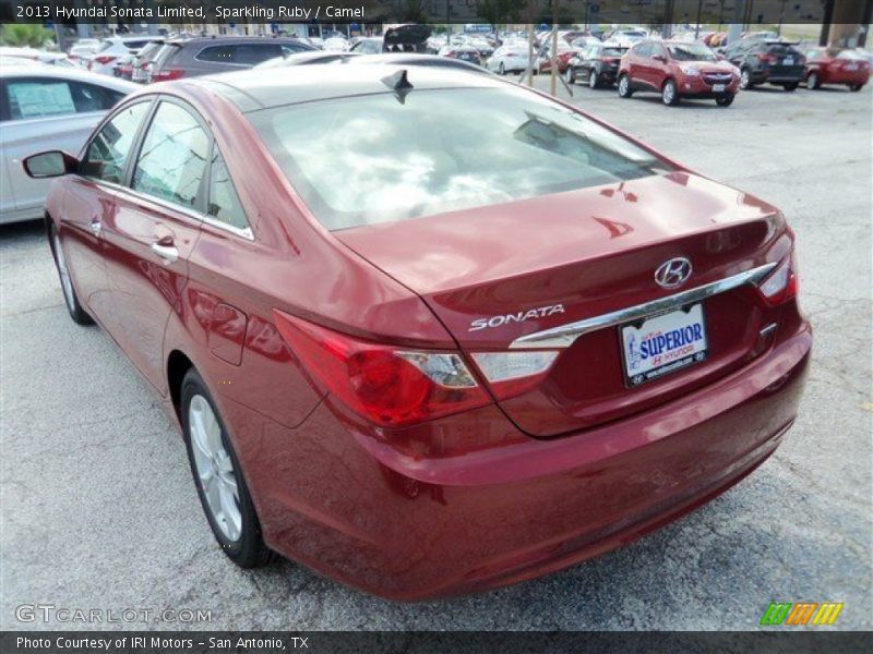 Sparkling Ruby / Camel 2013 Hyundai Sonata Limited
