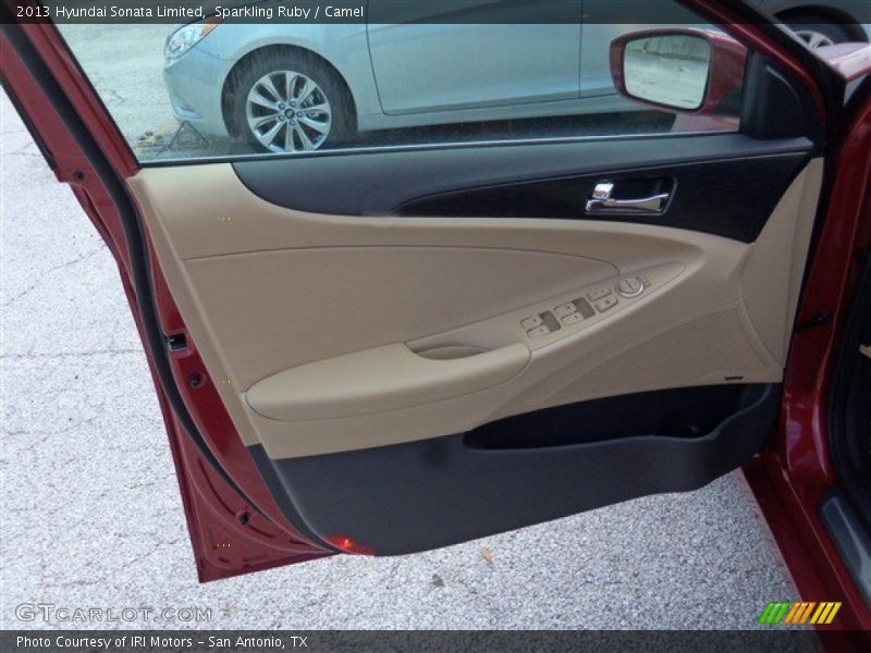 Sparkling Ruby / Camel 2013 Hyundai Sonata Limited