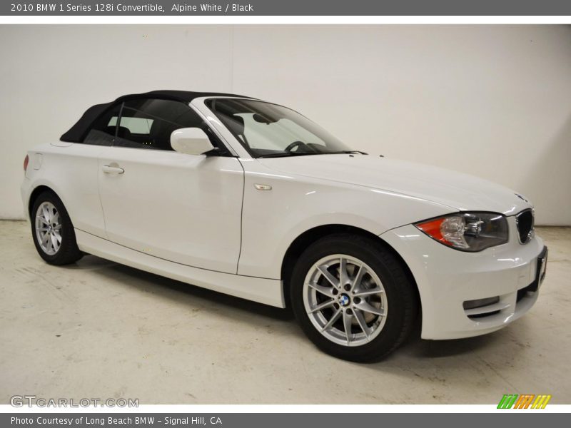 Alpine White / Black 2010 BMW 1 Series 128i Convertible