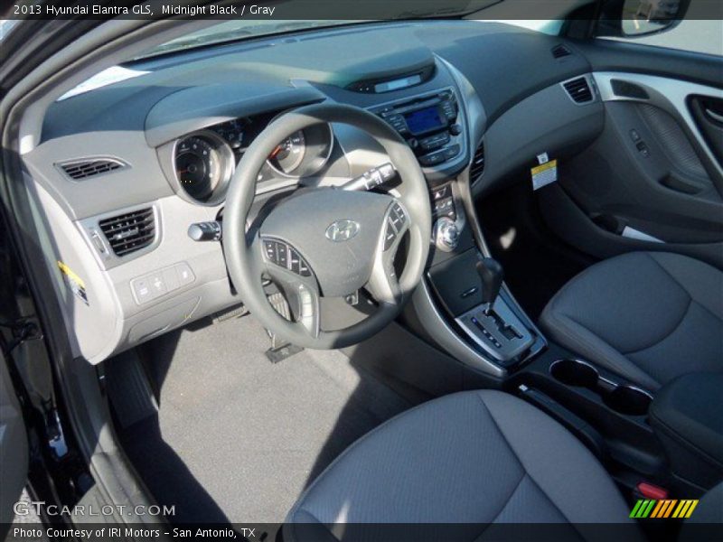 Midnight Black / Gray 2013 Hyundai Elantra GLS