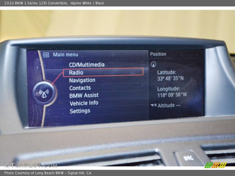 Alpine White / Black 2010 BMW 1 Series 128i Convertible