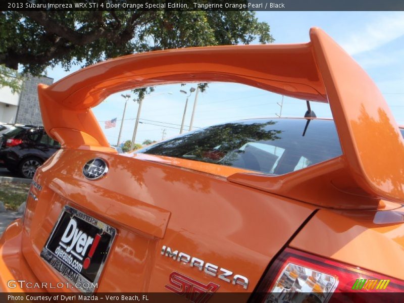 Tangerine Orange Pearl / Black 2013 Subaru Impreza WRX STi 4 Door Orange Special Edition