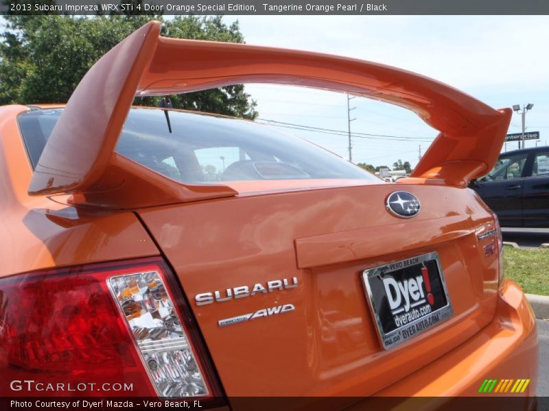 Tangerine Orange Pearl / Black 2013 Subaru Impreza WRX STi 4 Door Orange Special Edition