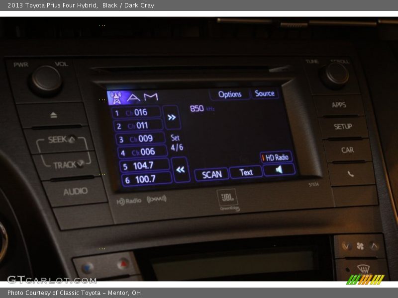 Black / Dark Gray 2013 Toyota Prius Four Hybrid