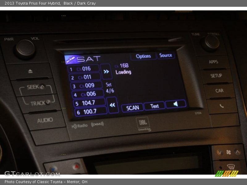 Black / Dark Gray 2013 Toyota Prius Four Hybrid
