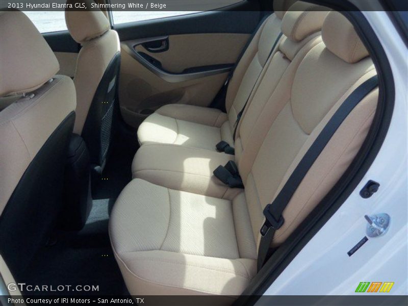 Shimmering White / Beige 2013 Hyundai Elantra GLS