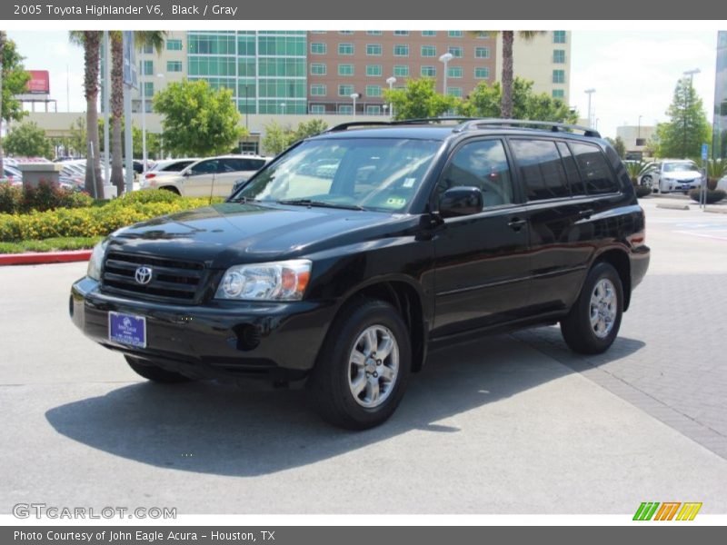 Black / Gray 2005 Toyota Highlander V6
