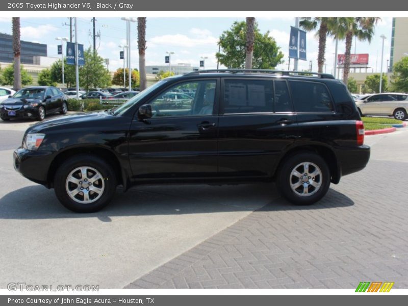 Black / Gray 2005 Toyota Highlander V6