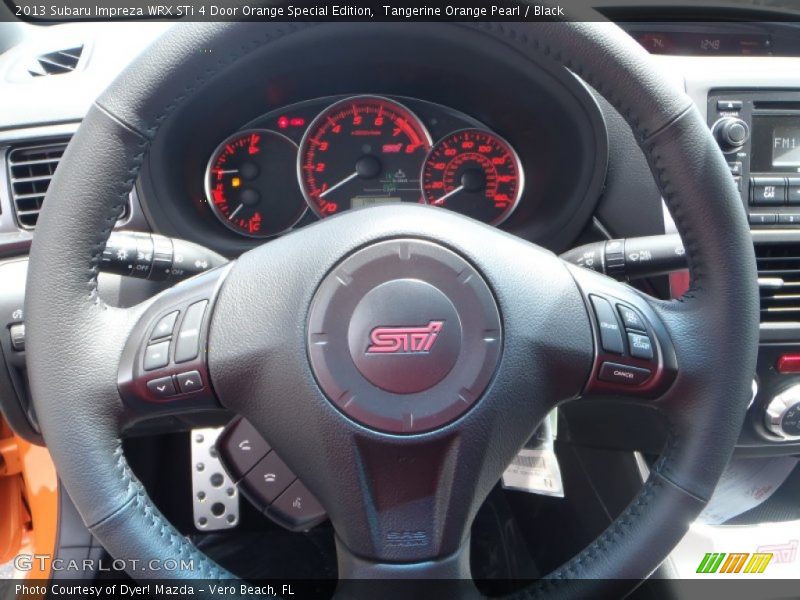  2013 Impreza WRX STi 4 Door Orange Special Edition Steering Wheel