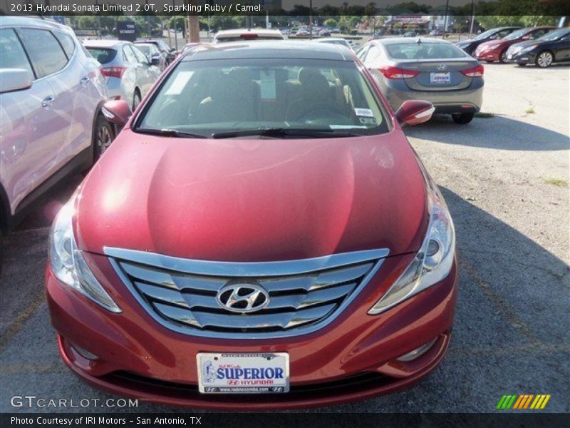 Sparkling Ruby / Camel 2013 Hyundai Sonata Limited 2.0T