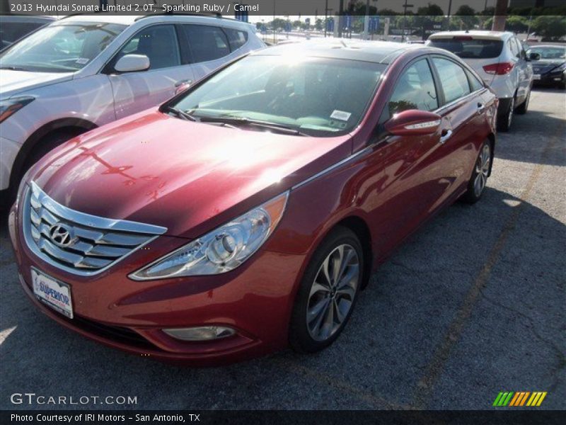 Sparkling Ruby / Camel 2013 Hyundai Sonata Limited 2.0T