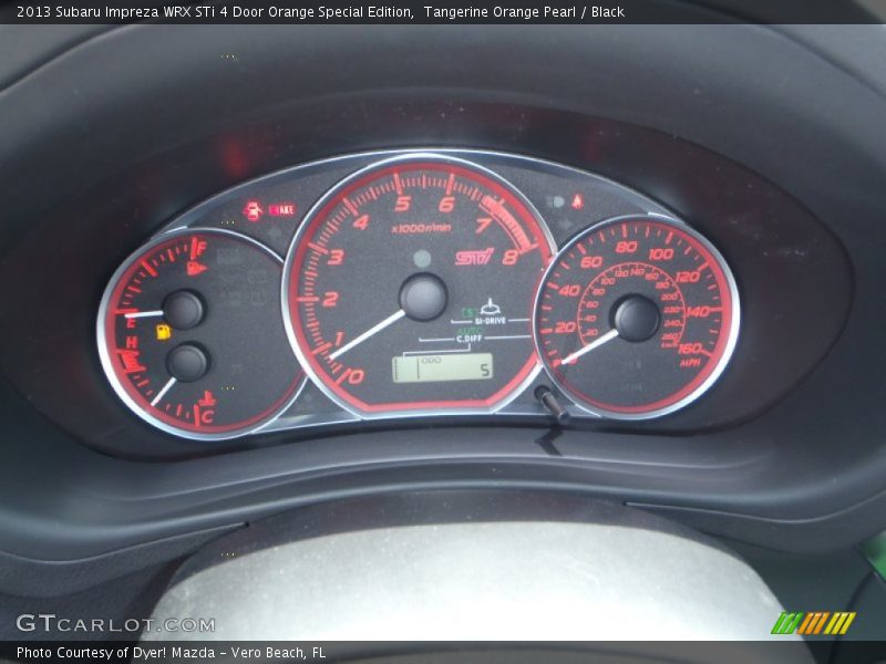  2013 Impreza WRX STi 4 Door Orange Special Edition WRX STi 4 Door Orange Special Edition Gauges