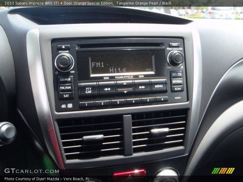 Audio System of 2013 Impreza WRX STi 4 Door Orange Special Edition