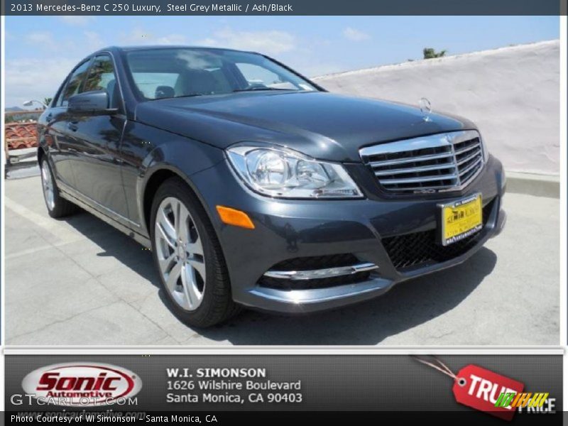 Steel Grey Metallic / Ash/Black 2013 Mercedes-Benz C 250 Luxury