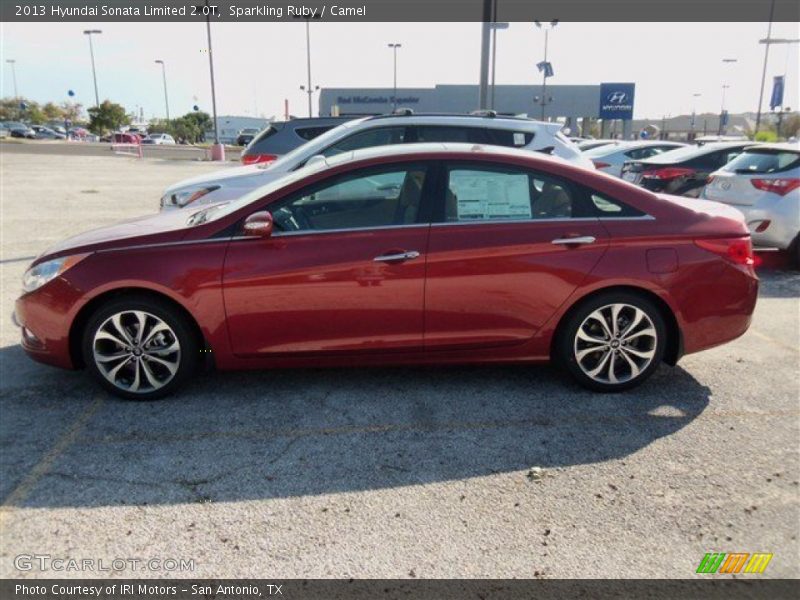 Sparkling Ruby / Camel 2013 Hyundai Sonata Limited 2.0T