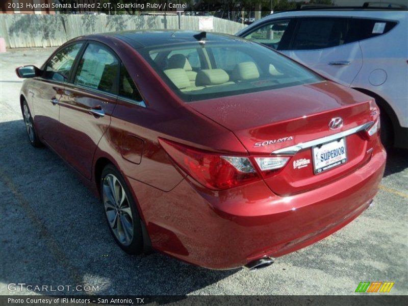 Sparkling Ruby / Camel 2013 Hyundai Sonata Limited 2.0T
