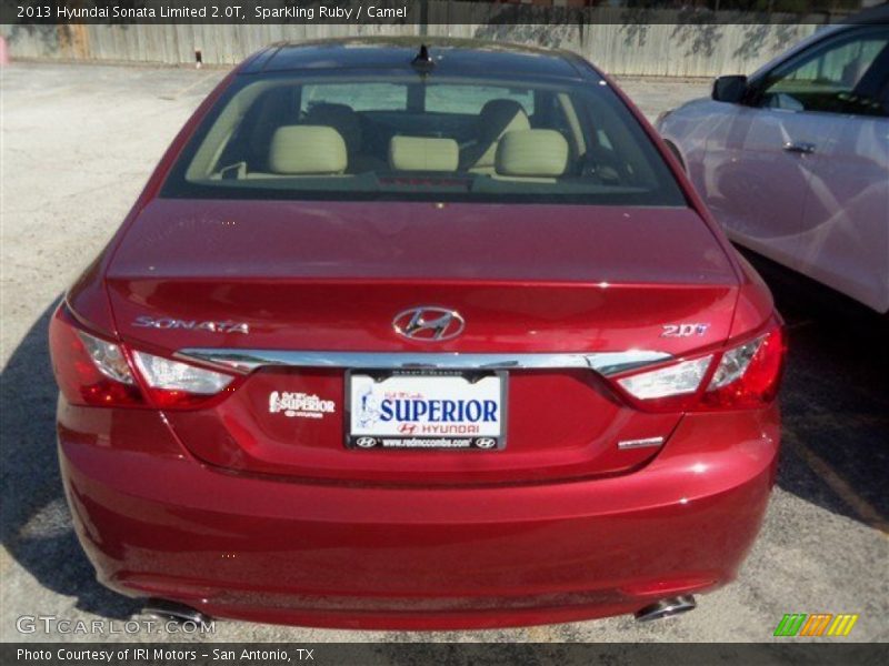 Sparkling Ruby / Camel 2013 Hyundai Sonata Limited 2.0T