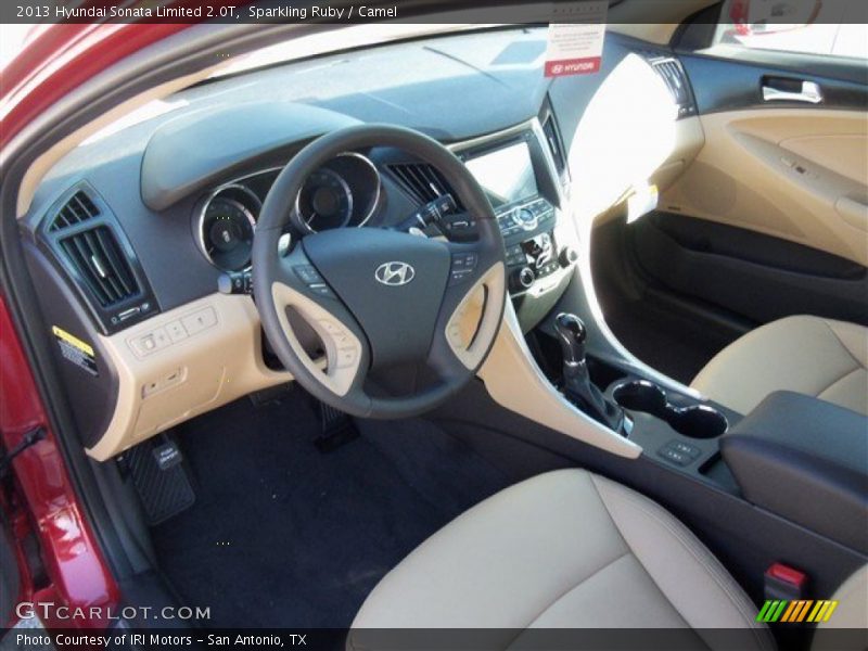 Sparkling Ruby / Camel 2013 Hyundai Sonata Limited 2.0T