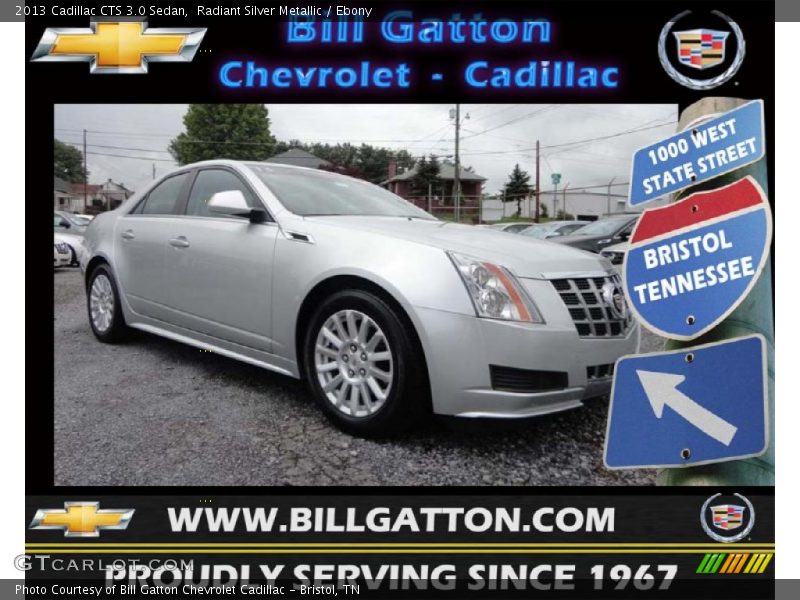 Radiant Silver Metallic / Ebony 2013 Cadillac CTS 3.0 Sedan