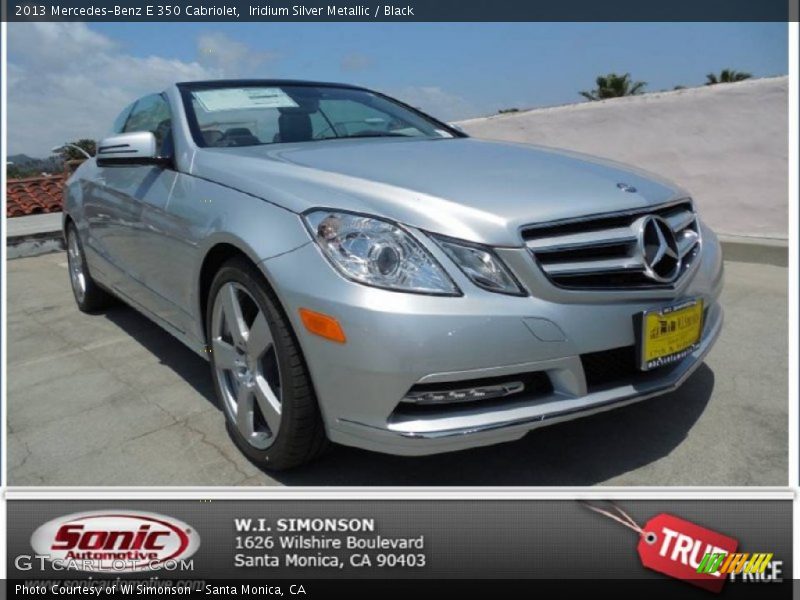 Iridium Silver Metallic / Black 2013 Mercedes-Benz E 350 Cabriolet
