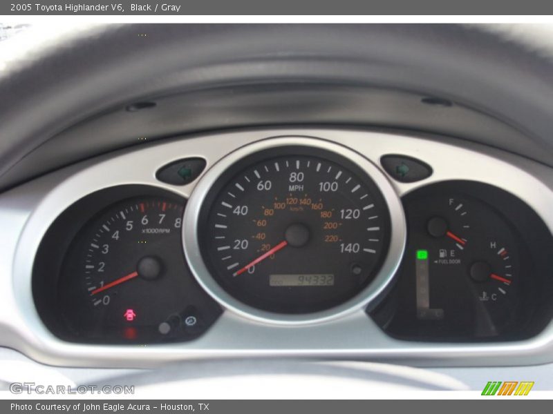 Black / Gray 2005 Toyota Highlander V6