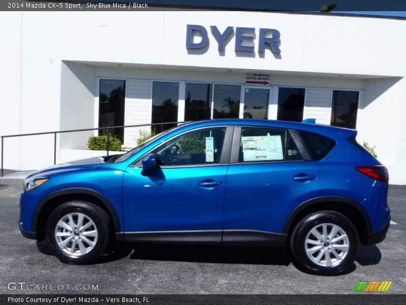 Sky Blue Mica / Black 2014 Mazda CX-5 Sport