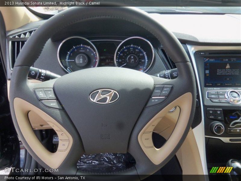 Midnight Black / Camel 2013 Hyundai Sonata Limited