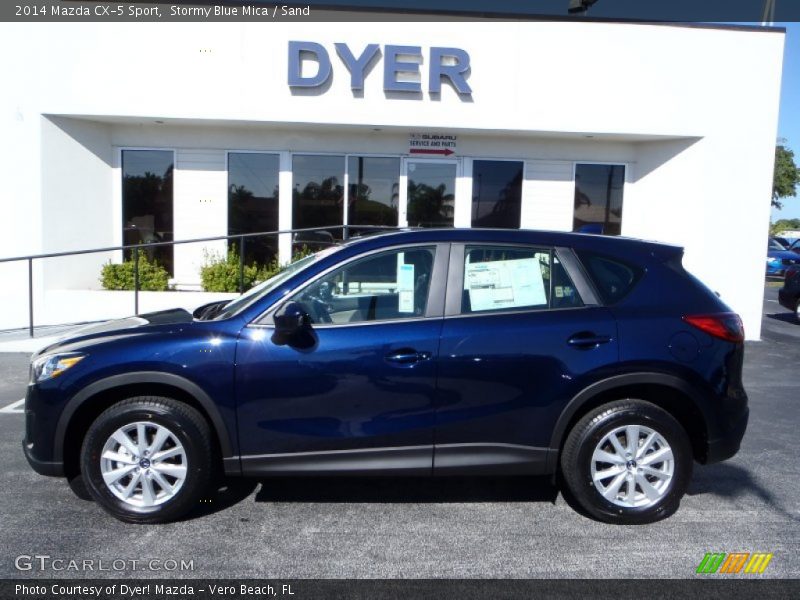 Stormy Blue Mica / Sand 2014 Mazda CX-5 Sport