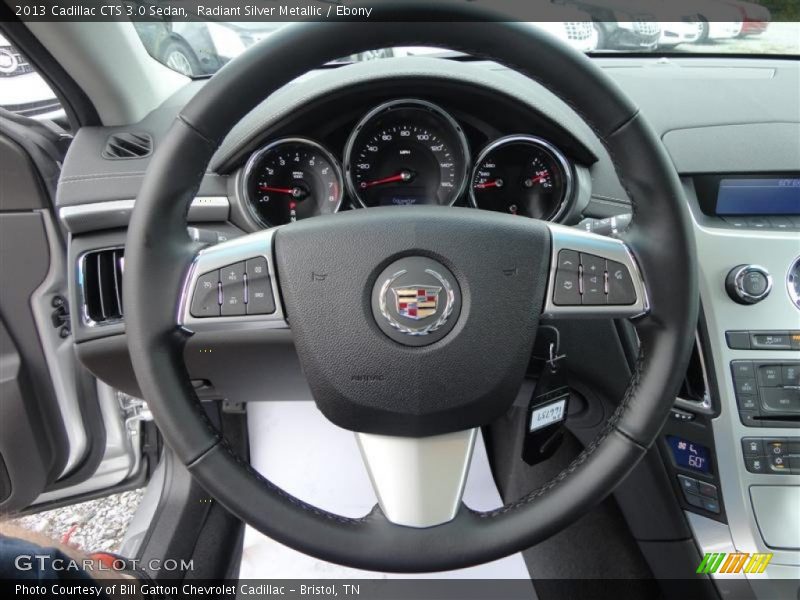 Radiant Silver Metallic / Ebony 2013 Cadillac CTS 3.0 Sedan