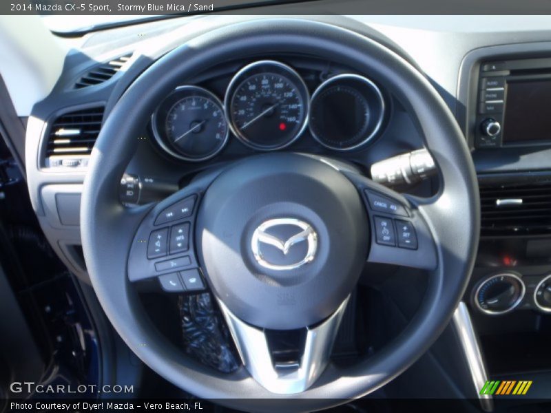 Stormy Blue Mica / Sand 2014 Mazda CX-5 Sport