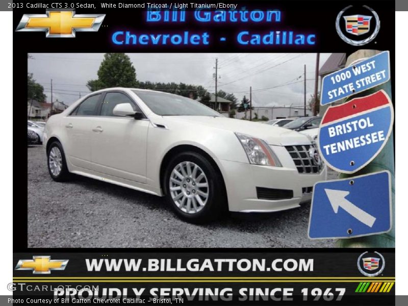 White Diamond Tricoat / Light Titanium/Ebony 2013 Cadillac CTS 3.0 Sedan