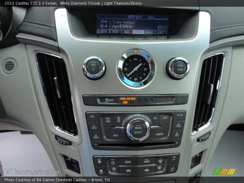 White Diamond Tricoat / Light Titanium/Ebony 2013 Cadillac CTS 3.0 Sedan