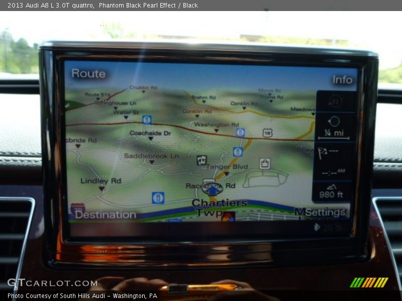 Phantom Black Pearl Effect / Black 2013 Audi A8 L 3.0T quattro