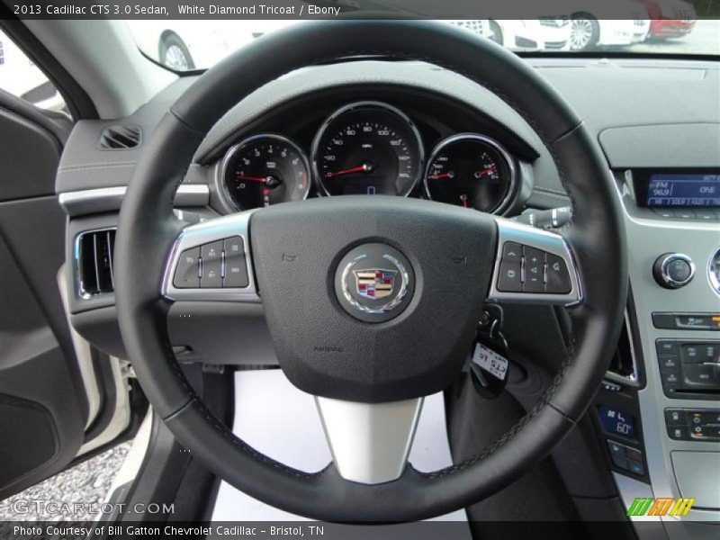 White Diamond Tricoat / Ebony 2013 Cadillac CTS 3.0 Sedan