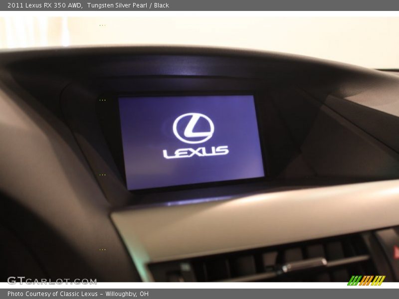 Tungsten Silver Pearl / Black 2011 Lexus RX 350 AWD