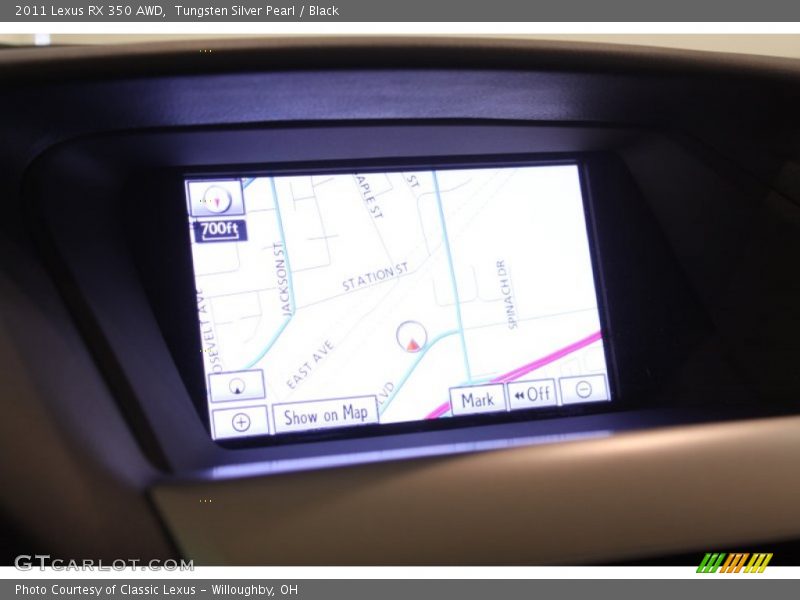 Tungsten Silver Pearl / Black 2011 Lexus RX 350 AWD