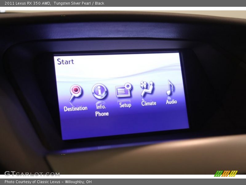 Tungsten Silver Pearl / Black 2011 Lexus RX 350 AWD