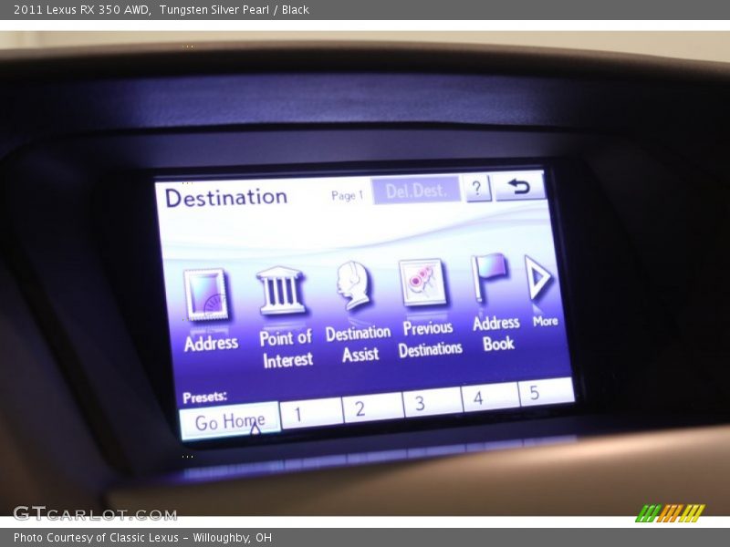 Tungsten Silver Pearl / Black 2011 Lexus RX 350 AWD