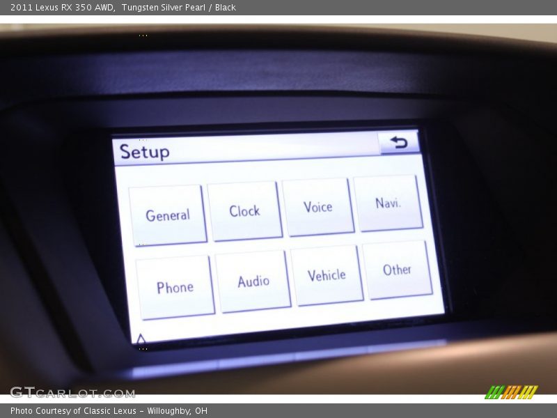 Tungsten Silver Pearl / Black 2011 Lexus RX 350 AWD